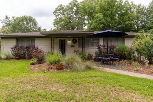 Front of retreat and garden