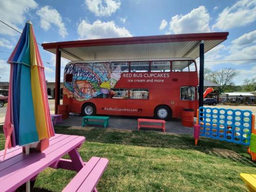 Red Bus Cupcakes